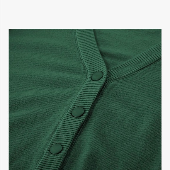 Green Button-Up Cardigan - Picture 5 of 9